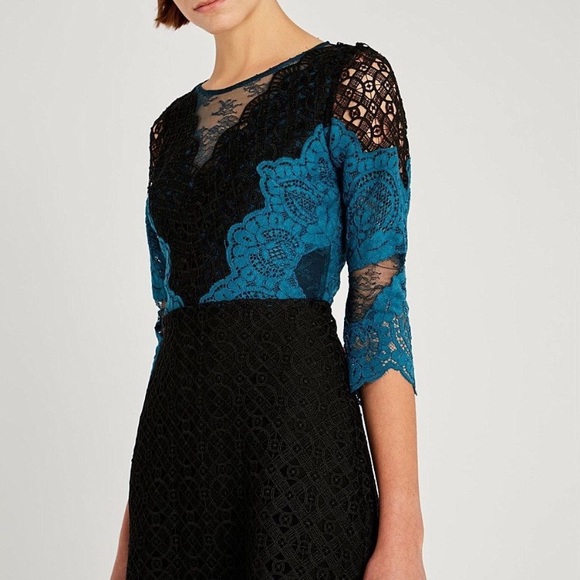 SANDRO BELLADONE LACE MINI DRESS SIZE 36 - Picture 3 of 13